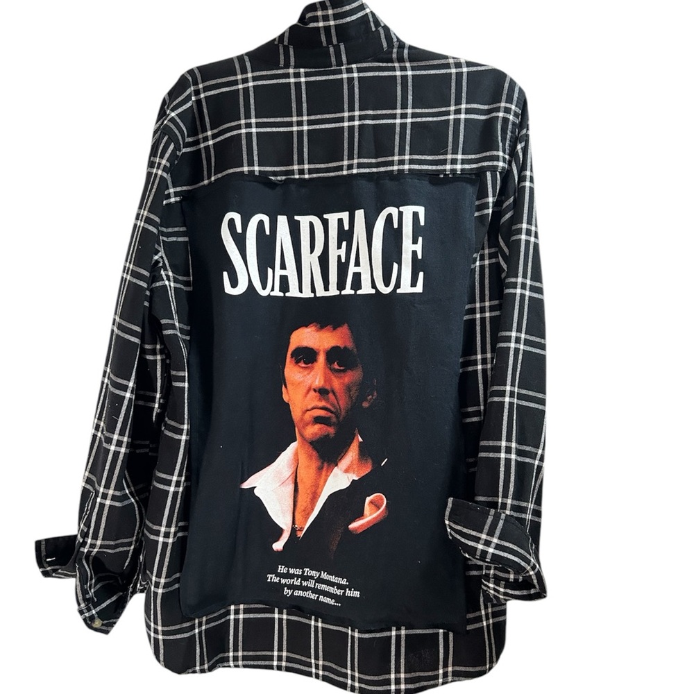 1980’S SCARFACE handmade custom original oversized flannel TONY MONTANA